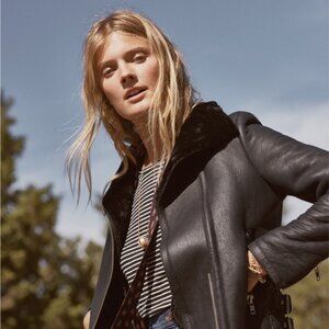 Madewell Shearling Motorcycle Jacket